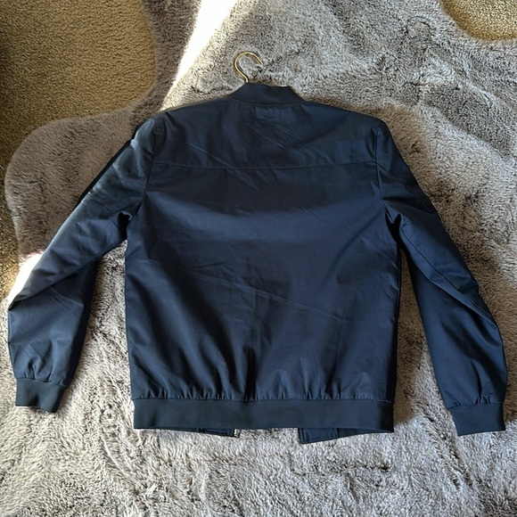 Peter England Blue Zipper pockets Blue lined Bomber size Medium - Picture 3 of 11